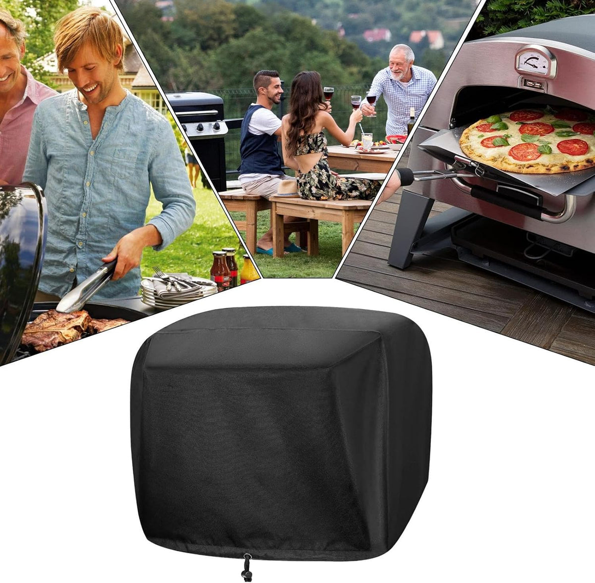 BBQ Grill Cover Heavy-Duty 600D Oxford Waterproof & UV-Protected