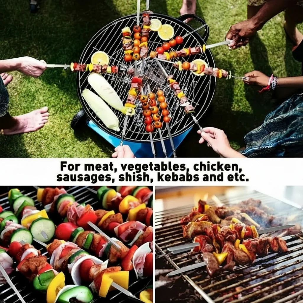 BBQ Skewer Set 6-Piece Extra-Long 23.6 Inch