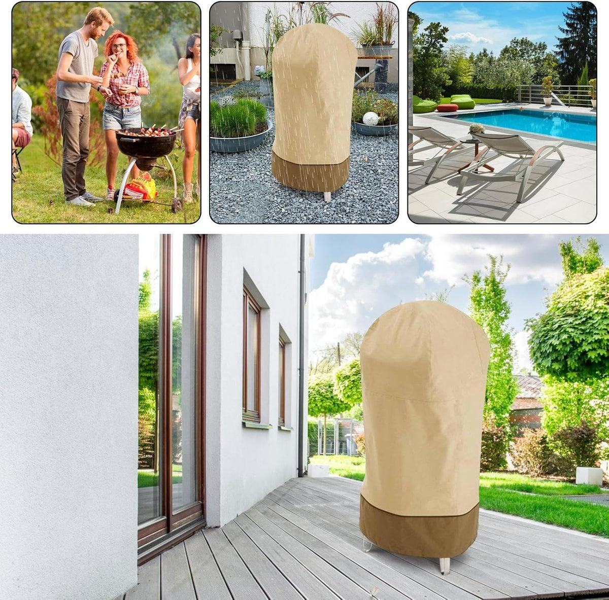 BBQ Smoker Cover 210D Oxford Waterproof & UV-Resistant