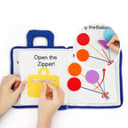 Baby Activity Book Soft Cloth Sensory Crinkle Tabs