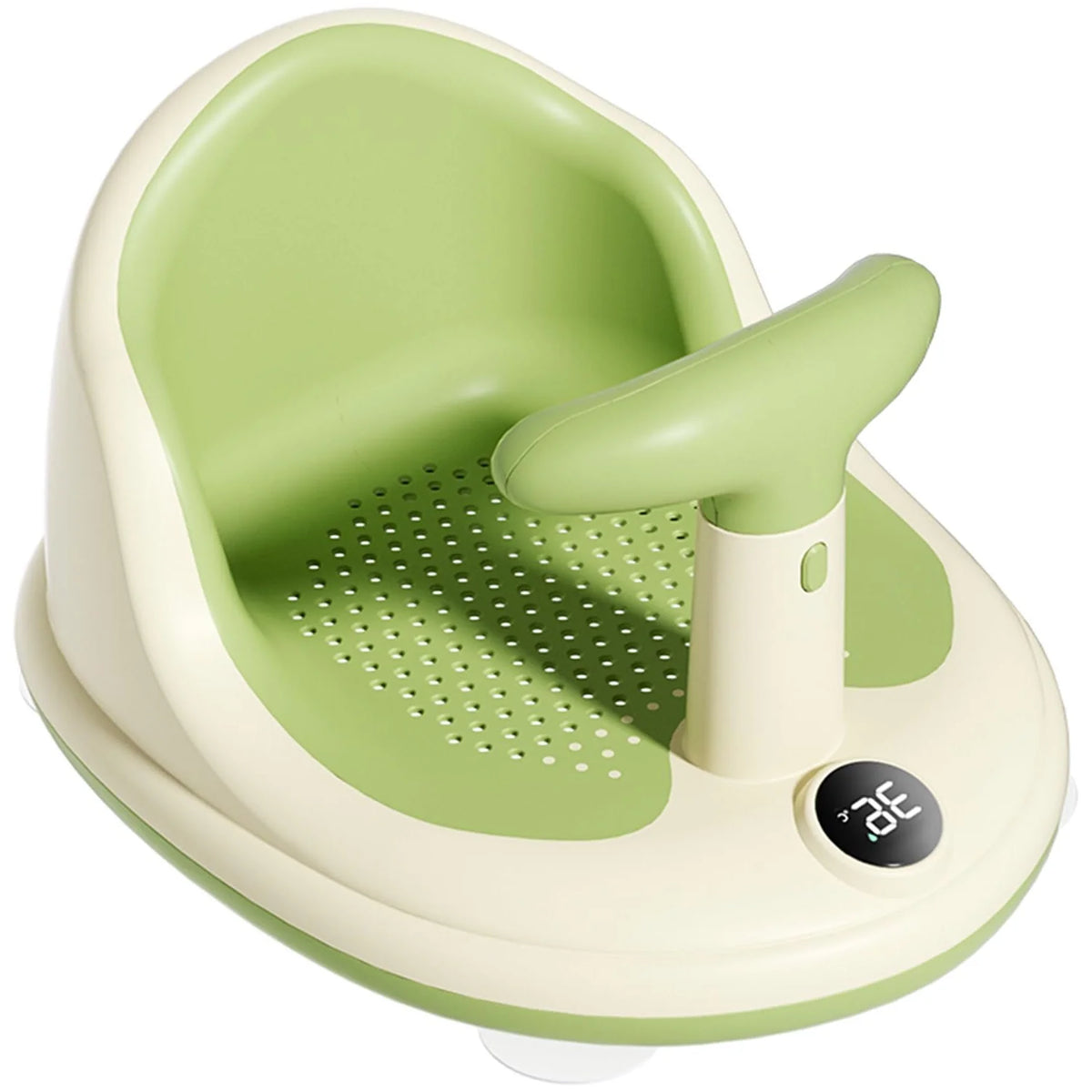 Baby Bath Seat Breathable Mesh Strong Suction Wireless Thermometer