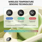 Baby Bath Seat Breathable Mesh Strong Suction Wireless Thermometer