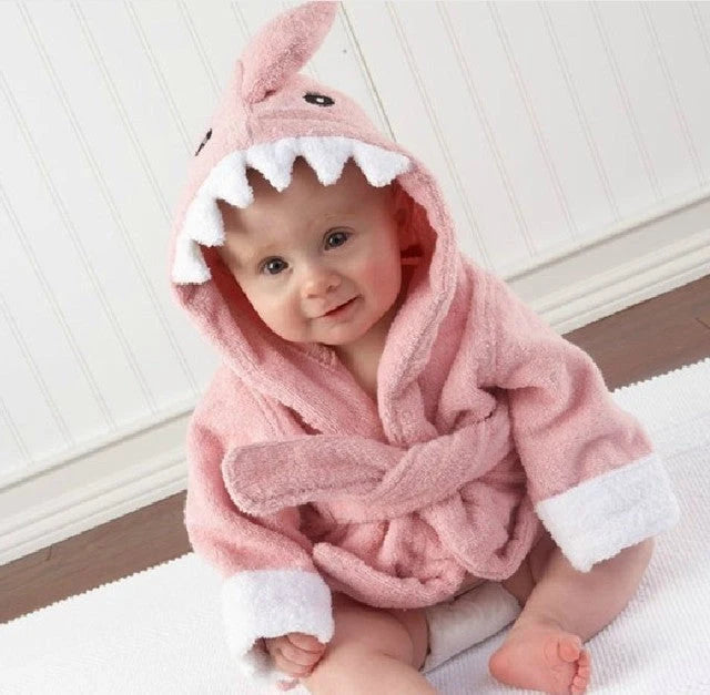 Baby Bathrobe Hooded Animal 100% Cotton