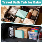 Baby Bathtub Collapsible Inflatable Edge Anti-Slip Base