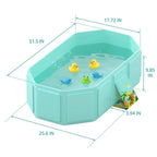 Baby Bathtub Foldable Inflatable Top Edge & Built-In Drain