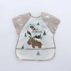 Baby Bib Long-Sleeve Waterproof Adjustable Tie Closure