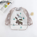 Baby Bib Long-Sleeve Waterproof Adjustable Tie Closure