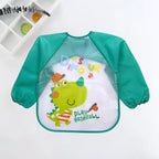 Baby Bib Long-Sleeve Waterproof Adjustable Tie Closure