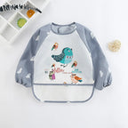 Baby Bib Long-Sleeve Waterproof Adjustable Tie Closure