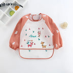Baby Bib Long-Sleeve Waterproof Adjustable Tie Closure