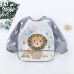 Baby Bib Long-Sleeve Waterproof Adjustable Tie Closure