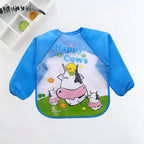 Baby Bib Long-Sleeve Waterproof Adjustable Tie Closure