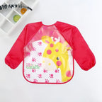 Baby Bib Long-Sleeve Waterproof Adjustable Tie Closure