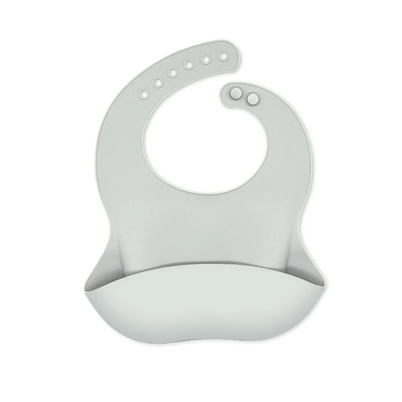 Baby Bib Waterproof Silicone Adjustable Closure Animal Print