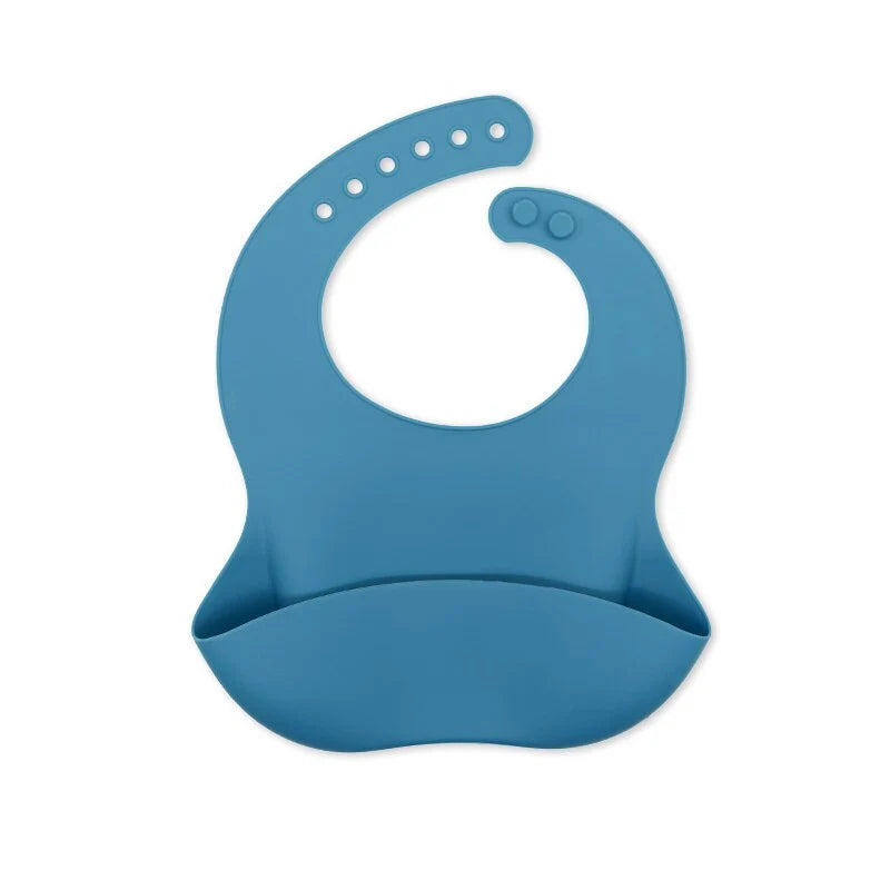Baby Bib Waterproof Silicone Adjustable Closure Animal Print