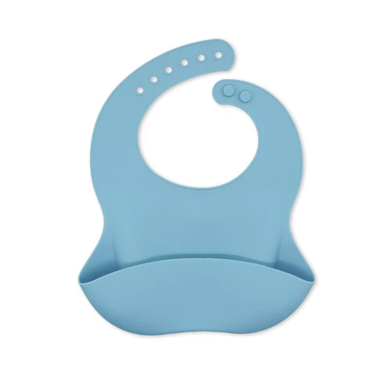 Baby Bib Waterproof Silicone Adjustable Closure Animal Print