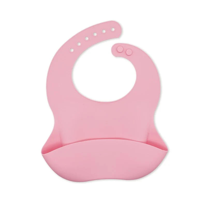 Baby Bib Waterproof Silicone Adjustable Closure Animal Print