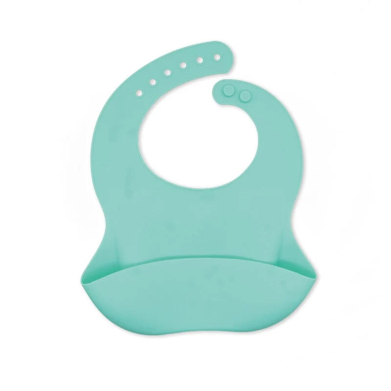 Baby Bib Waterproof Silicone Adjustable Closure Animal Print