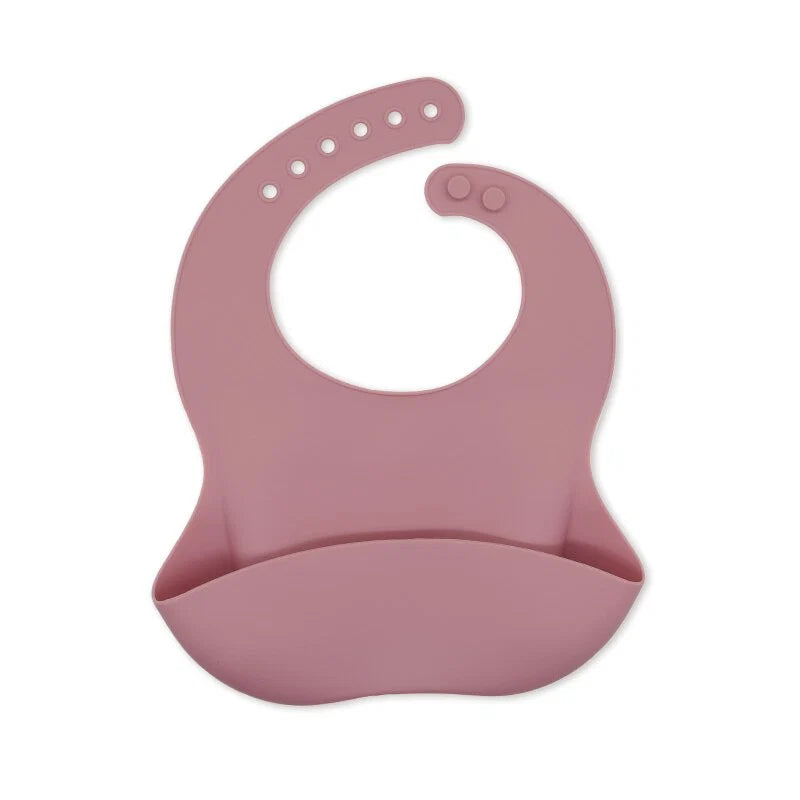 Baby Bib Waterproof Silicone Adjustable Closure Animal Print