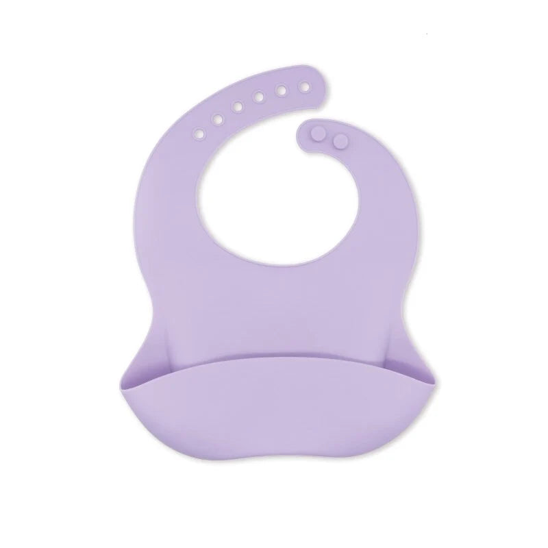 Baby Bib Waterproof Silicone Adjustable Closure Animal Print
