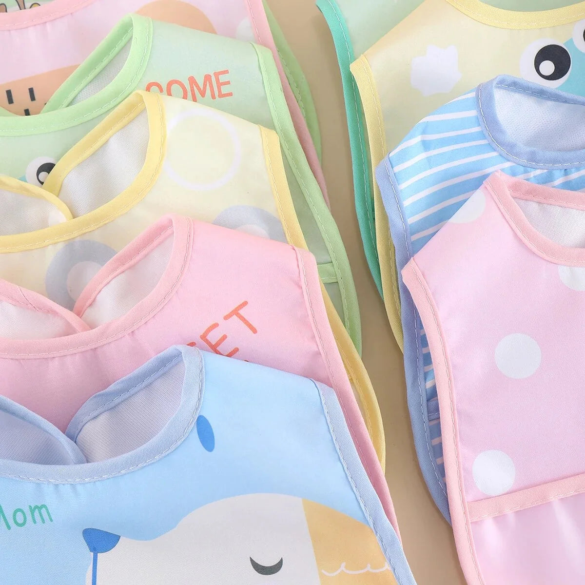 Baby Bibs Waterproof & Adjustable Set of 5