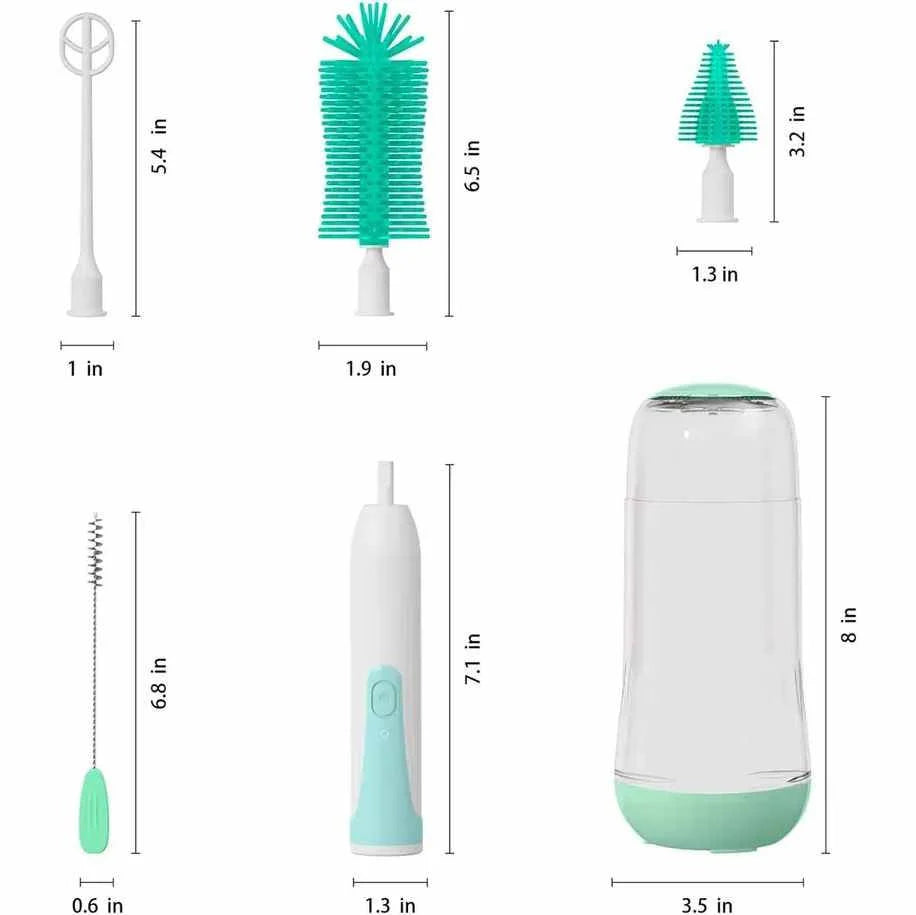 Baby Bottle Brush Electric Rotating Food Grade Silicone Waterproof