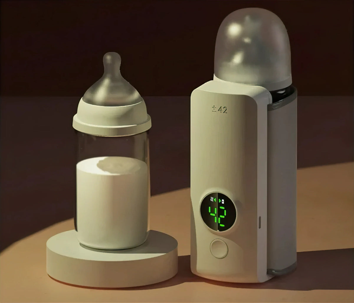 Baby Bottle Warmer Portable Rechargeable Digital Display Adjustable Temp