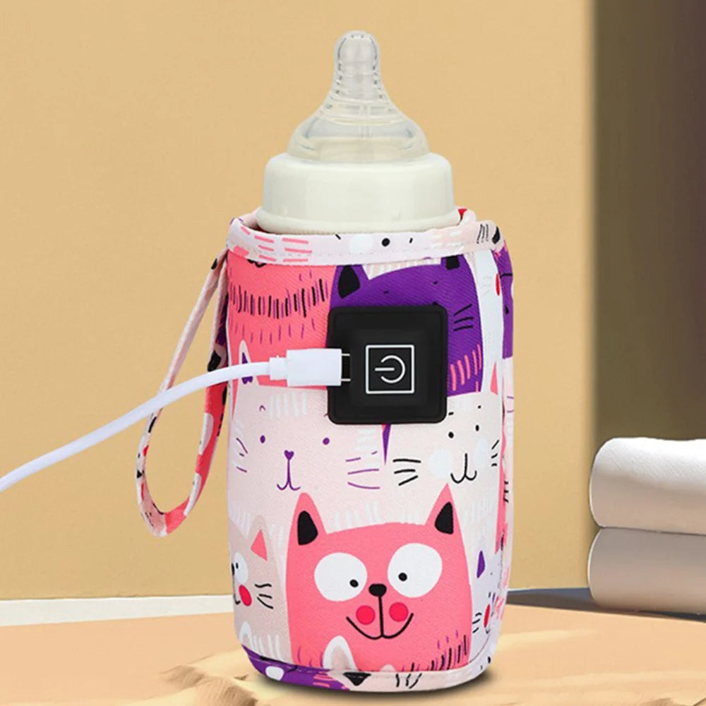 Baby Bottle Warmer USB Powered Adjustable Heat Stretchy Sleeve