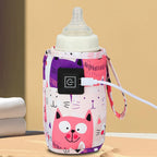 Baby Bottle Warmer USB Powered Adjustable Heat Stretchy Sleeve