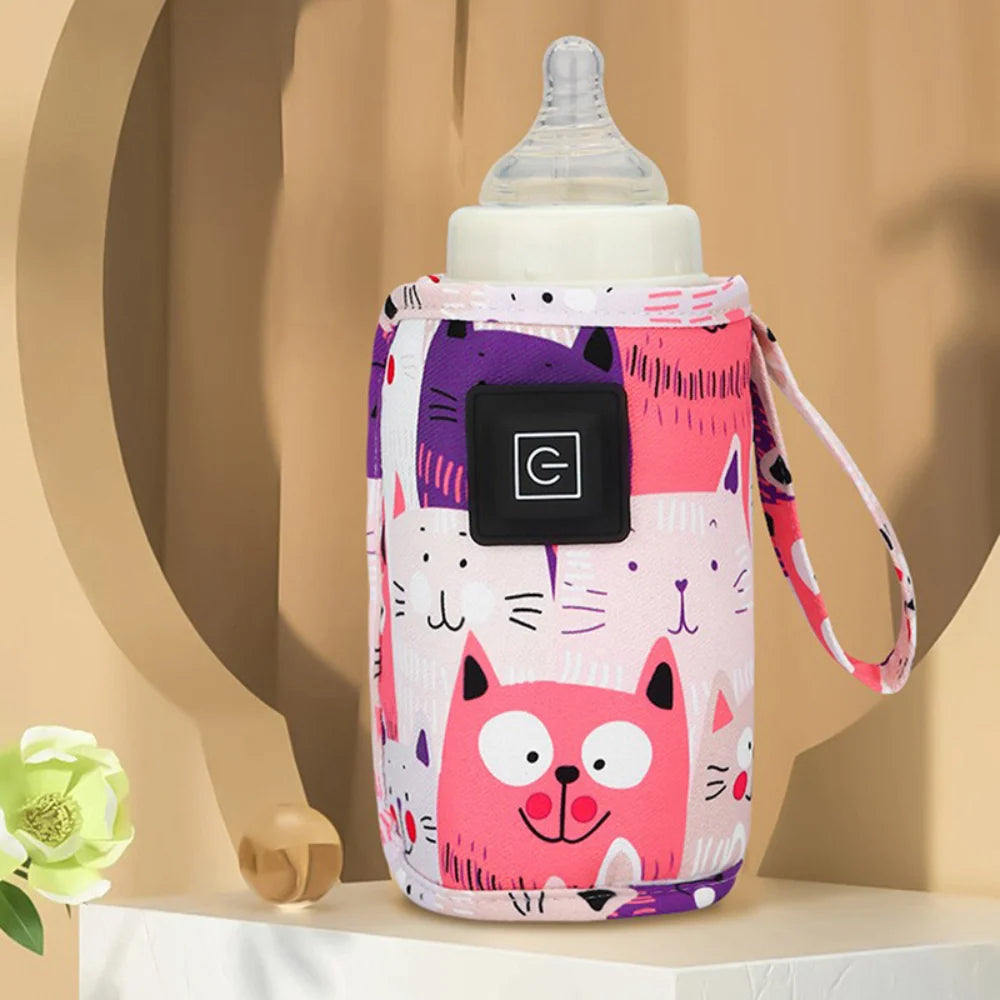 Baby Bottle Warmer USB Powered Adjustable Heat Stretchy Sleeve