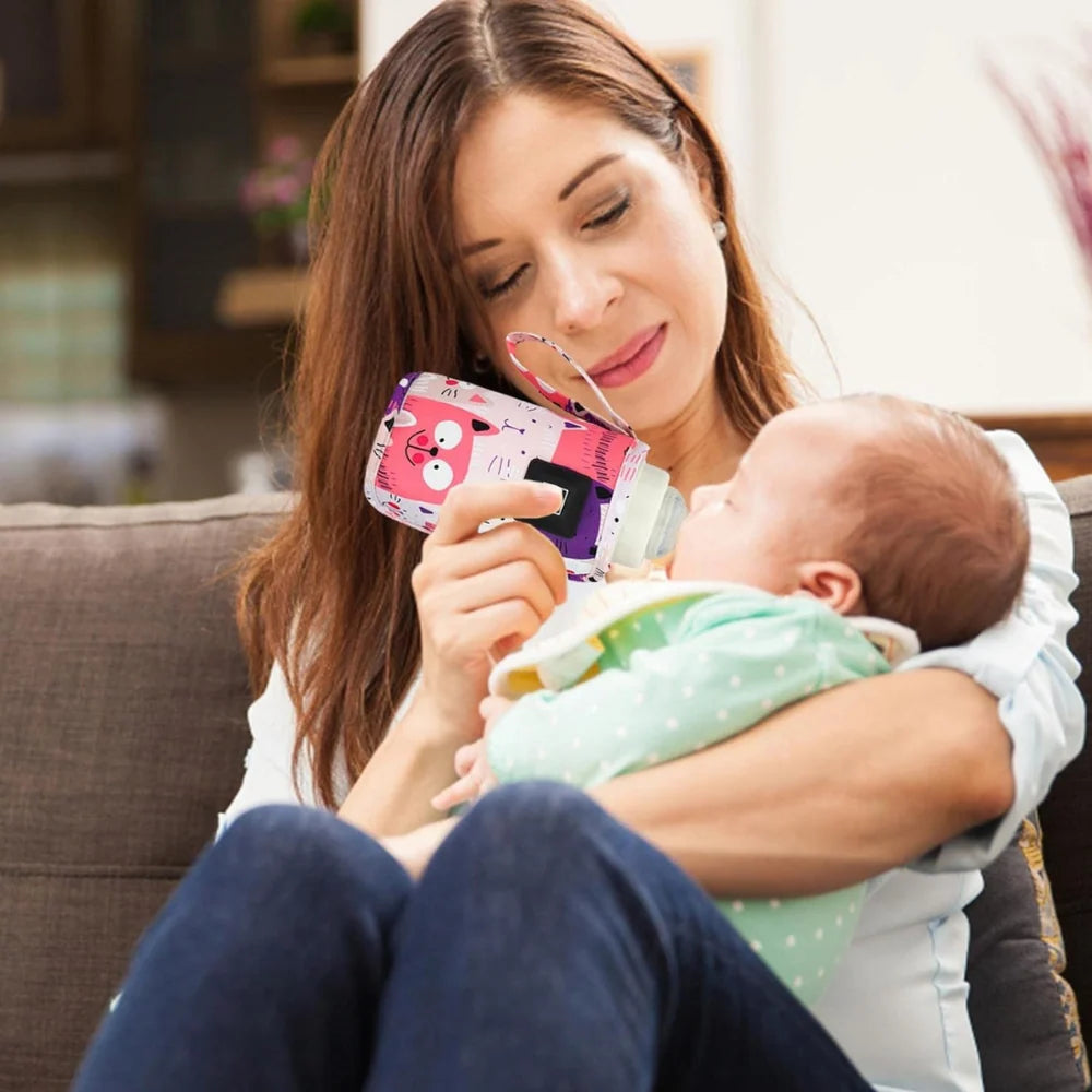 Baby Bottle Warmer USB Powered Adjustable Heat Stretchy Sleeve