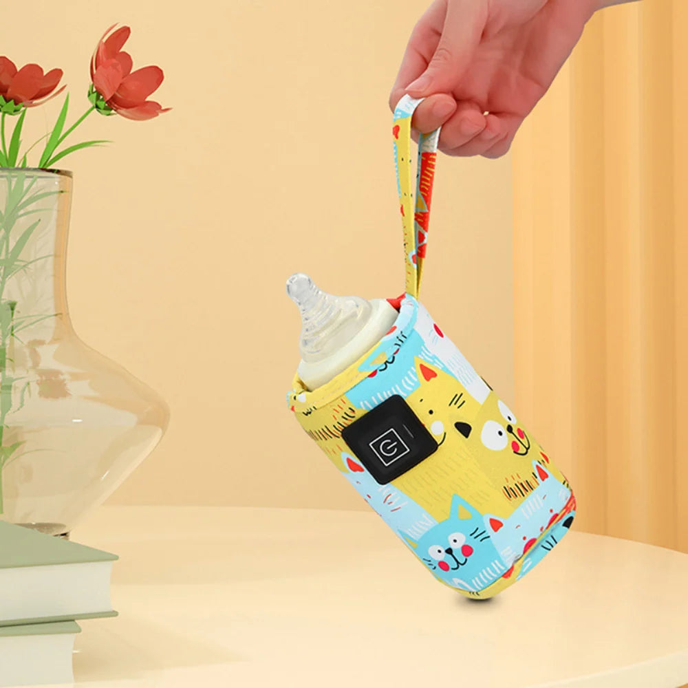 Baby Bottle Warmer USB Powered Adjustable Heat Stretchy Sleeve