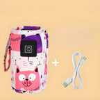 Baby Bottle Warmer USB-Powered Insulated Fabric & 3 Heat Settings