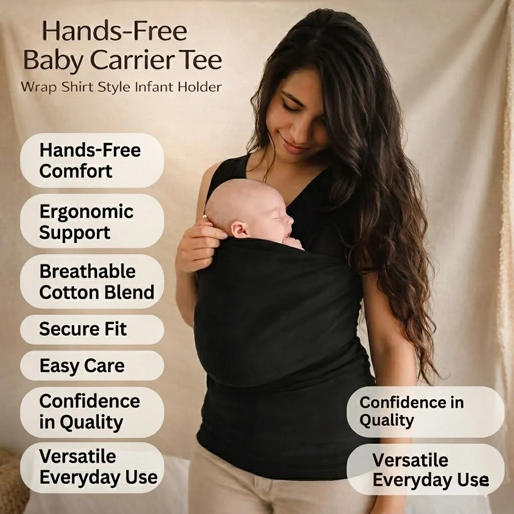Baby Carrier Shirt Pullover Pouch Breathable Cotton Blend