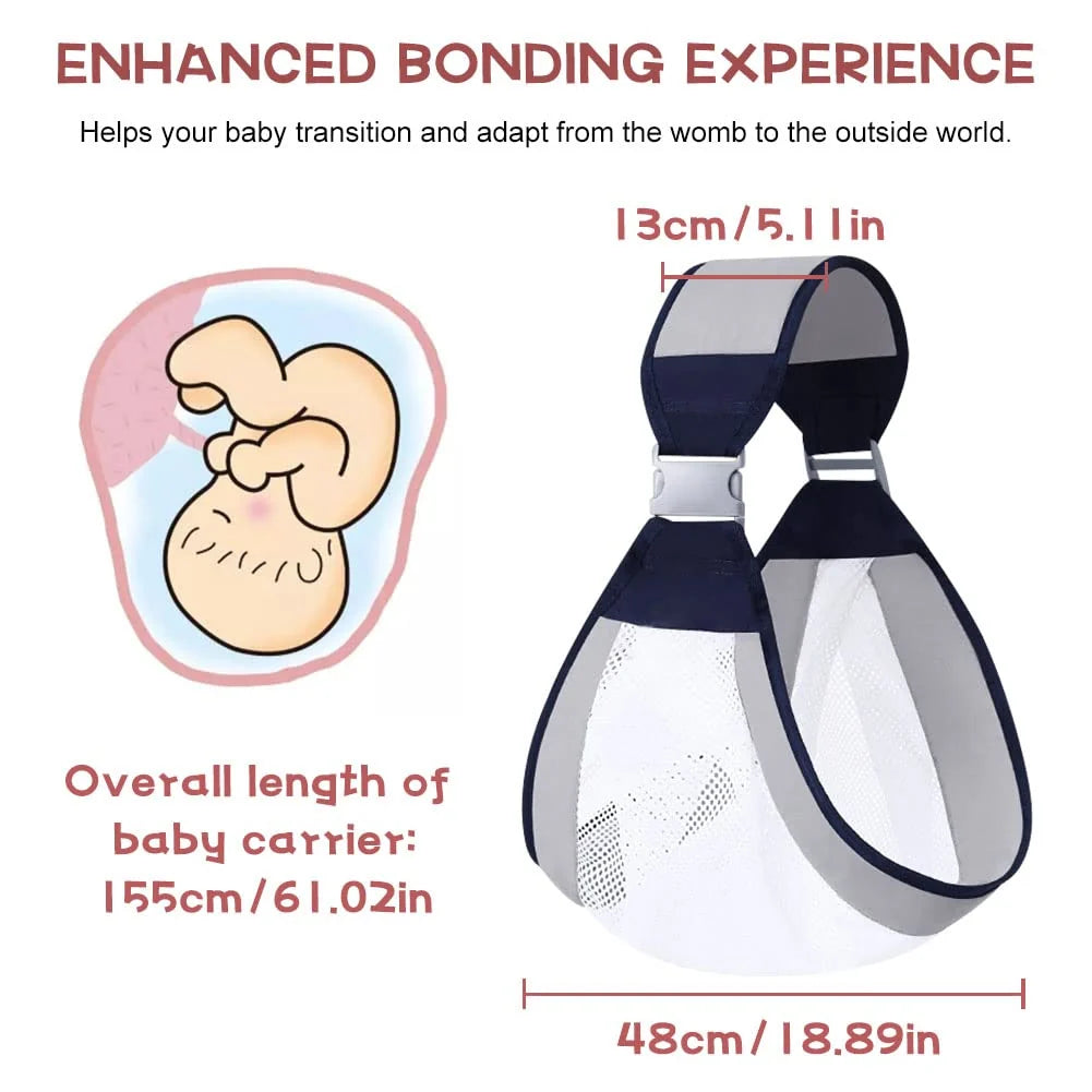 Baby Carrier Wrap Breathable Mesh Padded Straps Adjustable Fit