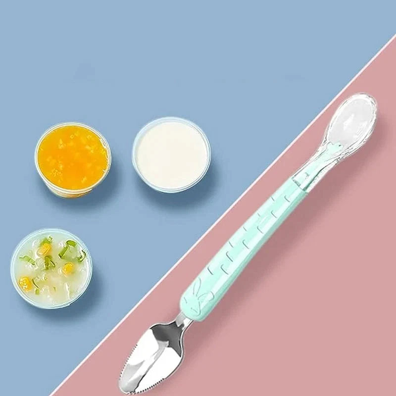 Baby Feeding Spoon Dual-Head Silicone BPA-Free