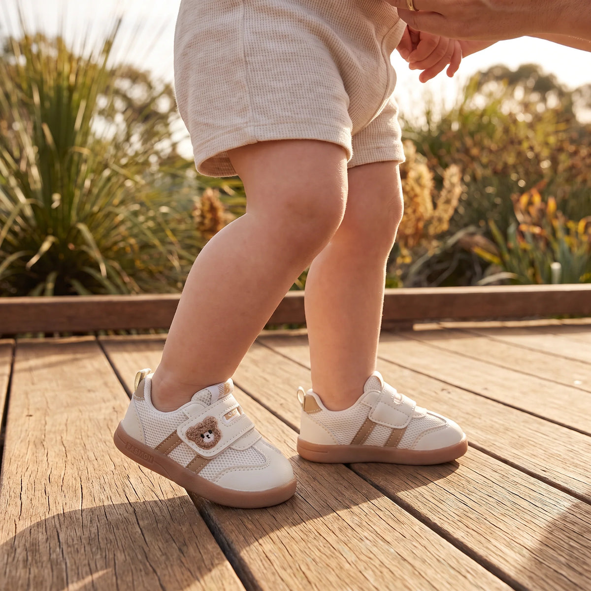 Baby First Walker Shoes Flexible Non-Slip Sole & Adjustable Closure