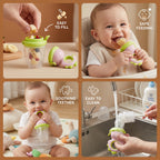 Baby Fruit Feeder Press Plunger Food-Grade Silicone Ergonomic Grip