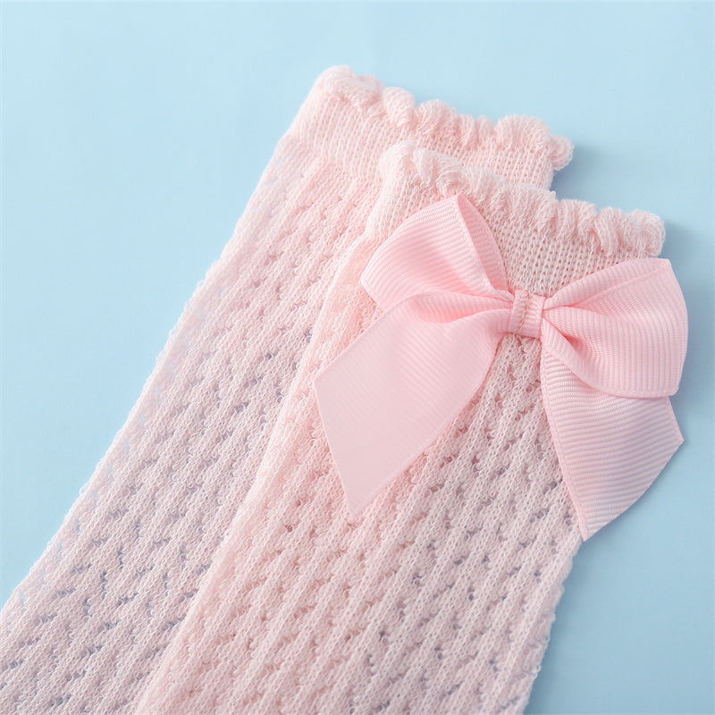 Baby Girl Socks 100% Cotton Large Bow