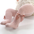 Baby Girl Tights Breathable Cotton Blend Bow Accent