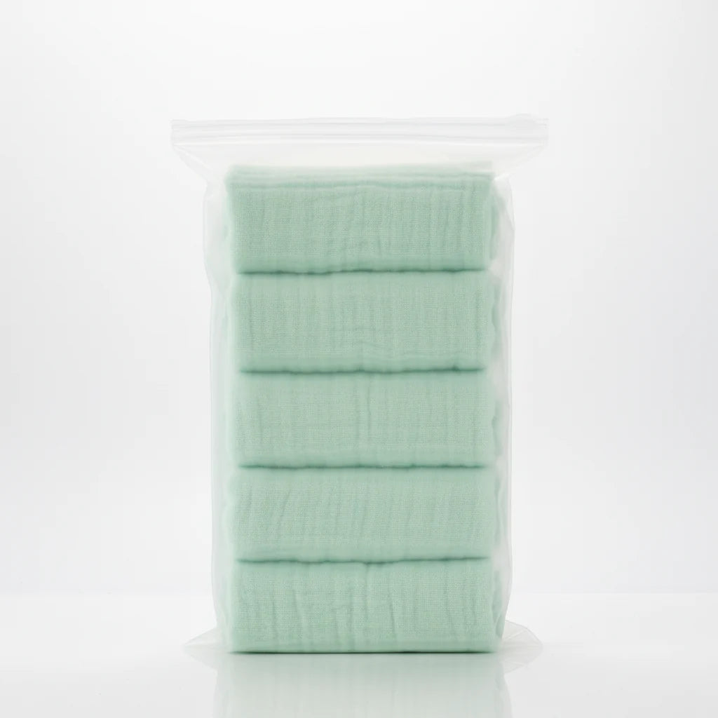 Baby Muslin Cloth Set Extra Soft Breathable Five Pack