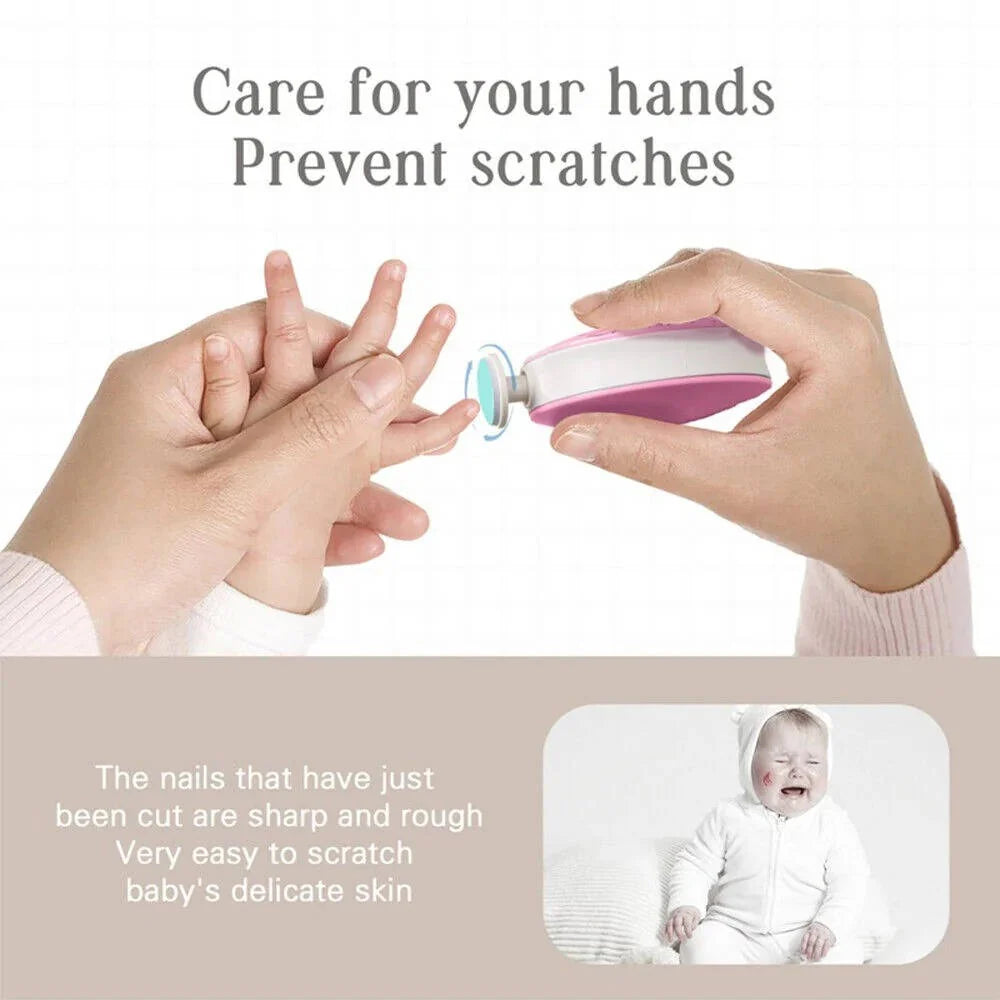 Baby Nail Trimmer Electric Quiet Safety Stop 6 Heads