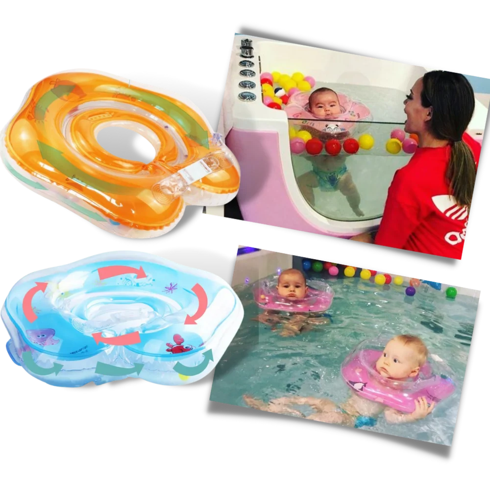 Baby Neck Float Double Air Chambers Leak-Proof Dual Handles