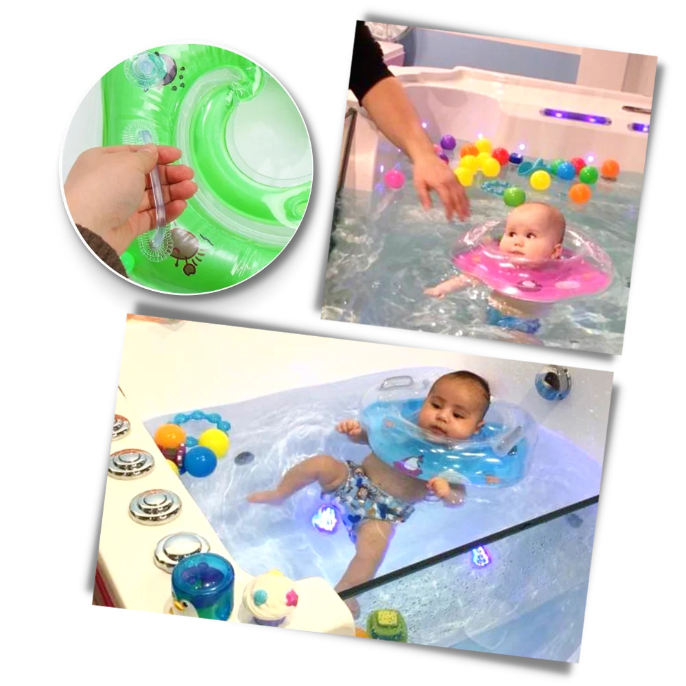 Baby Neck Float Double Air Chambers Leak-Proof Dual Handles