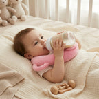 Baby Nursing Pillow Curved Bottle Holder Breathable Mesh