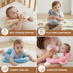 Baby Nursing Pillow Curved Bottle Holder Breathable Mesh