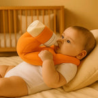 Baby Nursing Pillow Curved Bottle Holder Breathable Mesh
