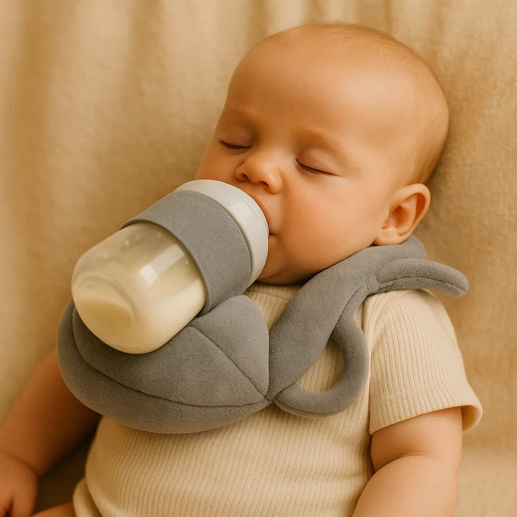Baby Nursing Pillow Curved Bottle Holder Breathable Mesh