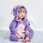 Baby Onesie Romper Soft Fleece Hood With Ears