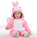 Baby Onesie Romper Soft Fleece Hood With Ears